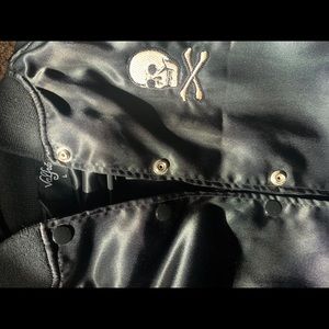 Valfré “Dont worry, be happy” satin bomber jacket